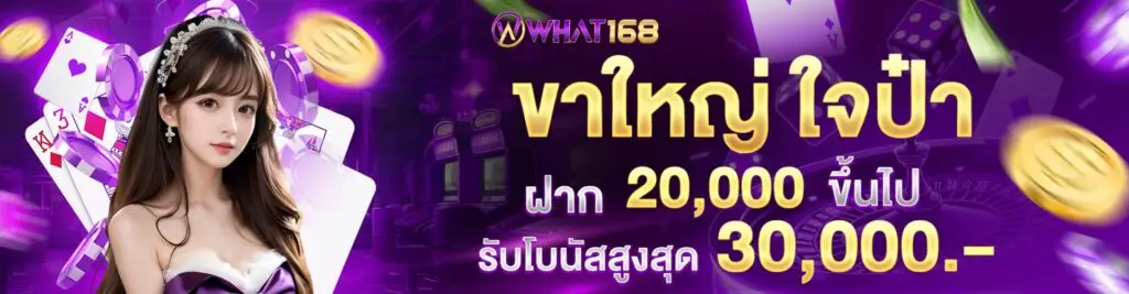 Big legs, generous, continuous deposits every month, deposit 20,000 or more, receive a maximum bonus of 30,000 baht.a